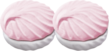 Бело-розовый (со вкусом и ароматом клубники и сливок)